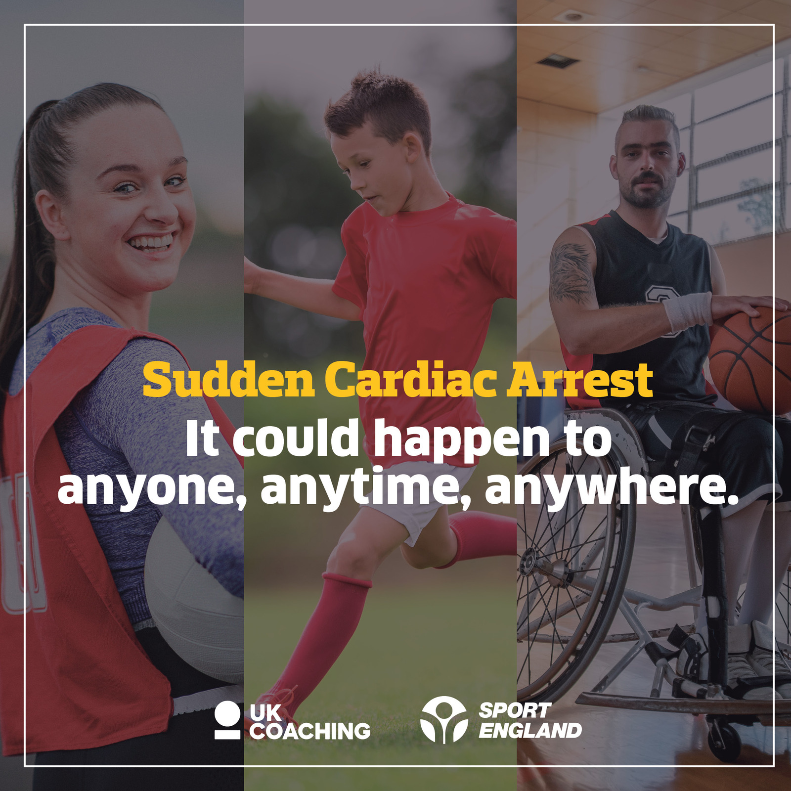 Athletes highlighting dangers of Sudden Cardiac Arrest